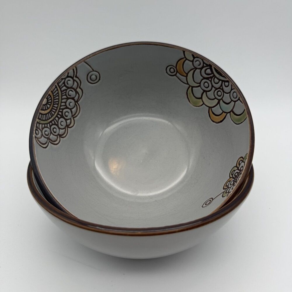 Threshold VERMILLION Soup Bowls 6.5" Set Of 2 DISCONTINUED Boho